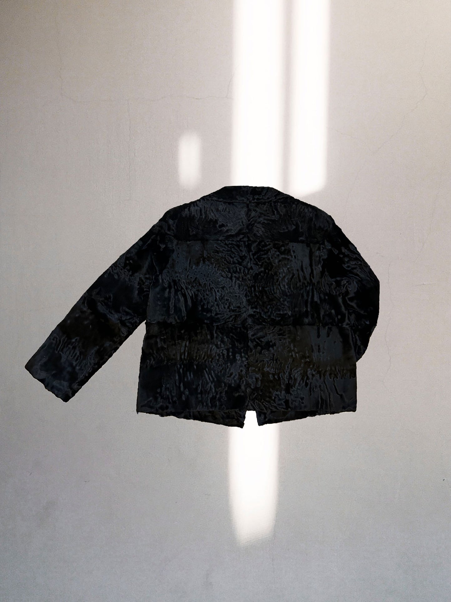 Astrakhan Fur Jacket - Black